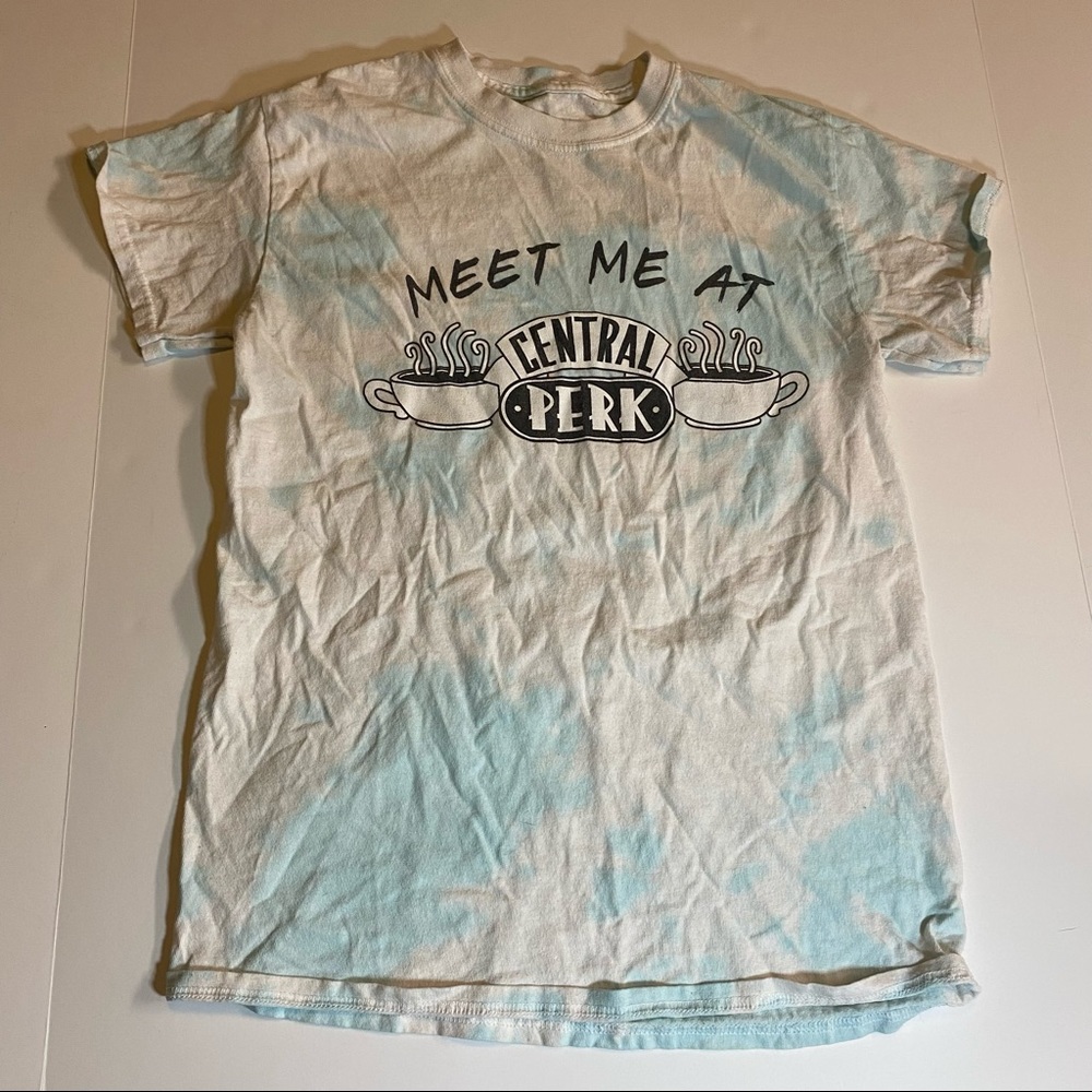 Friends The Tv Series "Meet Me At Central Perk" Womens Tie Dye Shirt Size Small